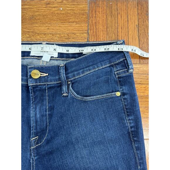 Frame Le High Flare Jeans In Dark Women’s Size 28 - Picture 9 of 15